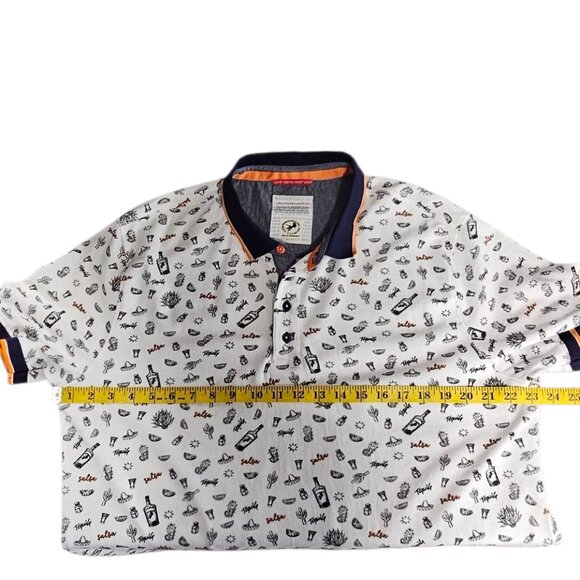 A Fish Named Fred Mens Short Sleeve polo Henley, Vacation, Resort, Salsa, XL - Picture 6 of 9